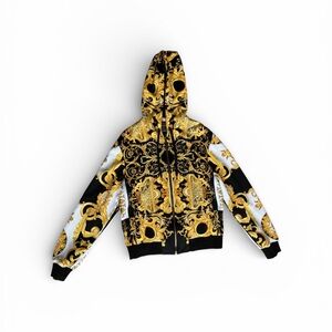 Versace Tribute Limited Edition SS1992 collection.  Black and Gold Zip Up